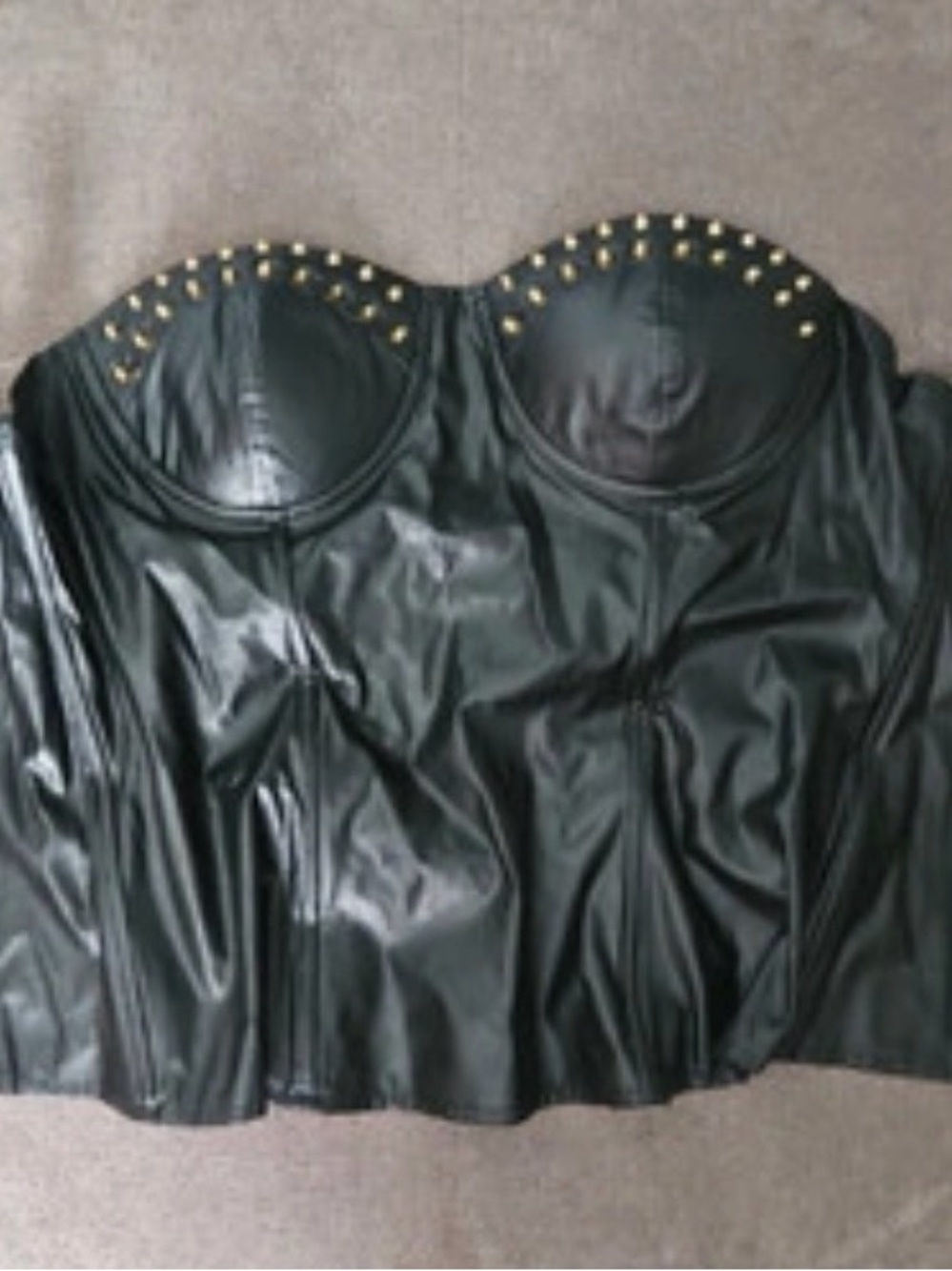 Faux Leather Bustier